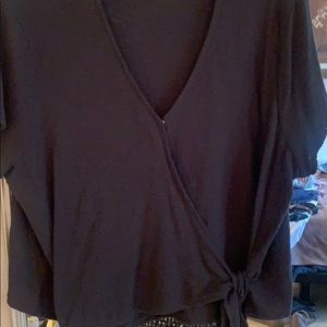 Madewell Texture & Thread Wrap Top